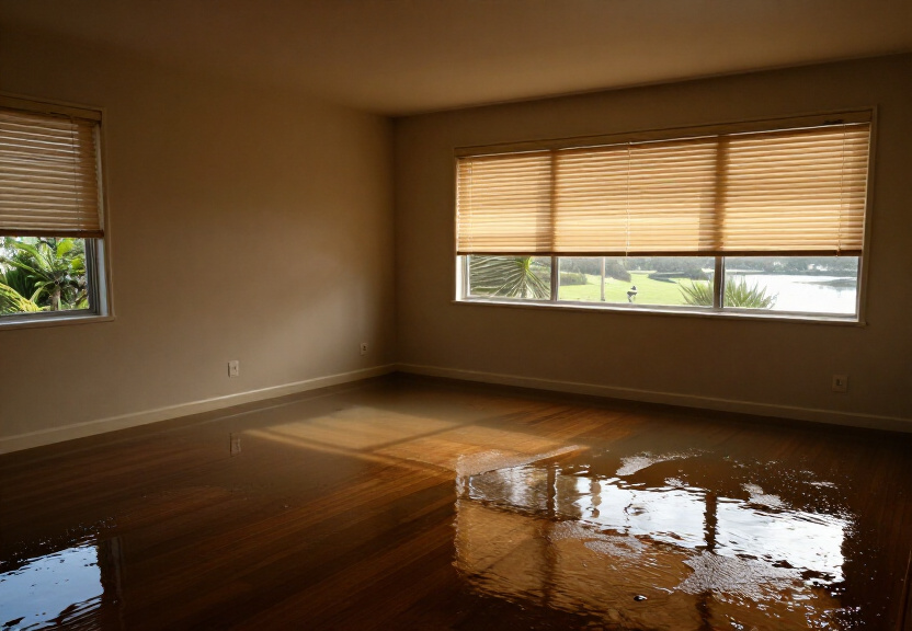Water-damaged commercial office in Kogarah Bay before cleanup